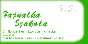 hajnalka szokola business card